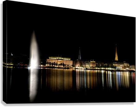Alster Night Shot Canvas Print