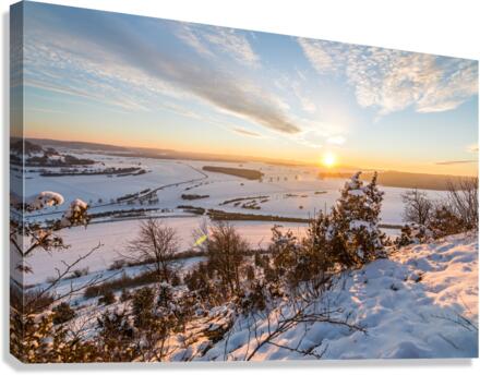 Snowy Winter Landscape Canvas Print
