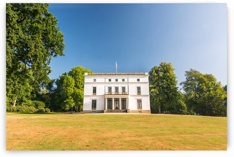 Jenischhaus in a landscaped park Jenischpark in Hamburg by caladoart
