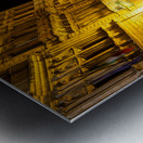 Night shot of square and baroque buildings in beautiful ancient Italian city Syracuse on the island of Sicily Metal print