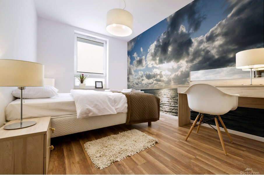Silver Sunset Mural print