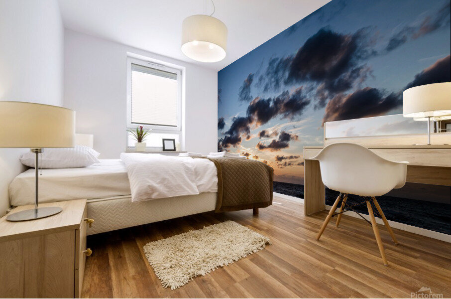 Black Cloud Sunset Mural print