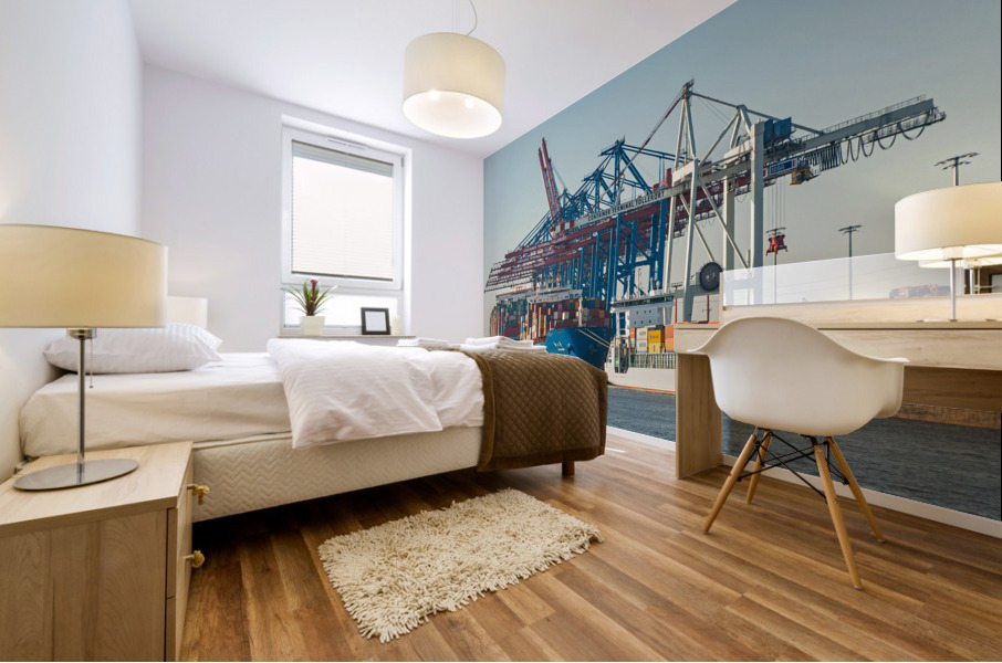 Tollerort Container Terminal Mural print