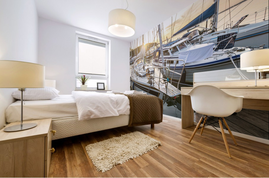 Marina at Sunset Mural print
