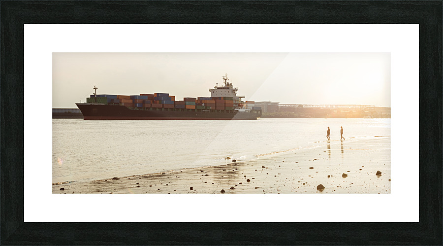 Urban Beach Sunset Picture Frame print