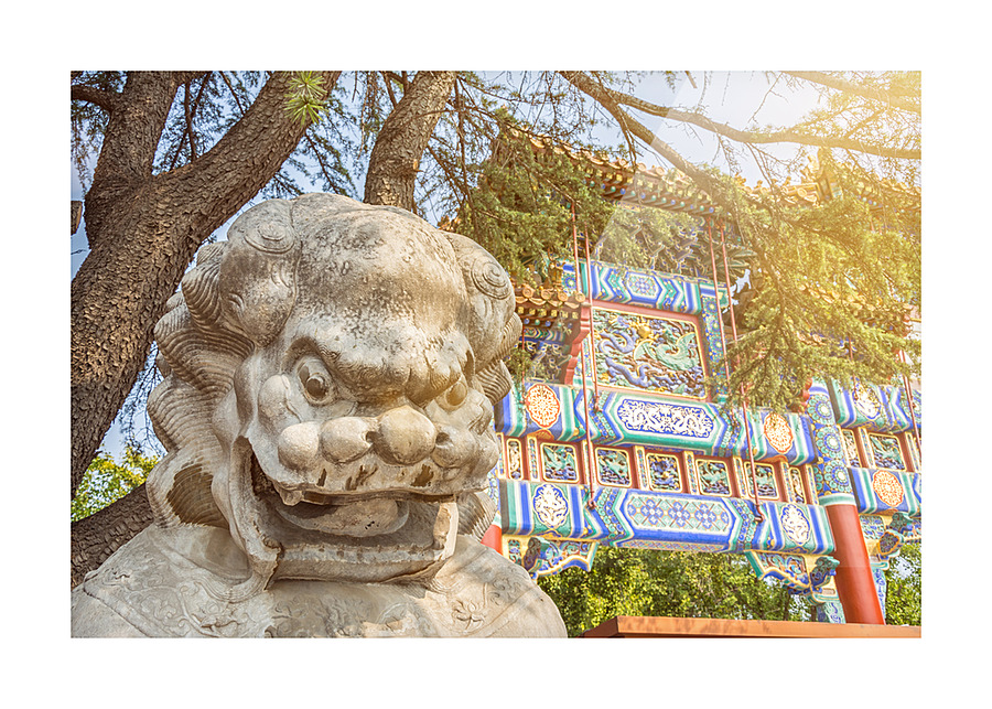 Chinese Temple Picture Frame print