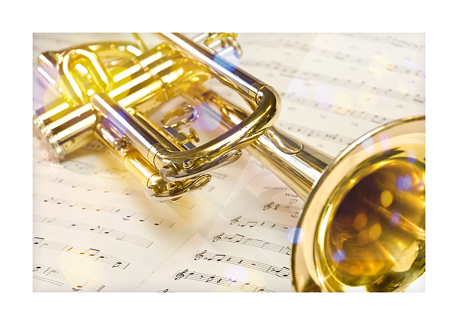 Trumpet Picture Frame print