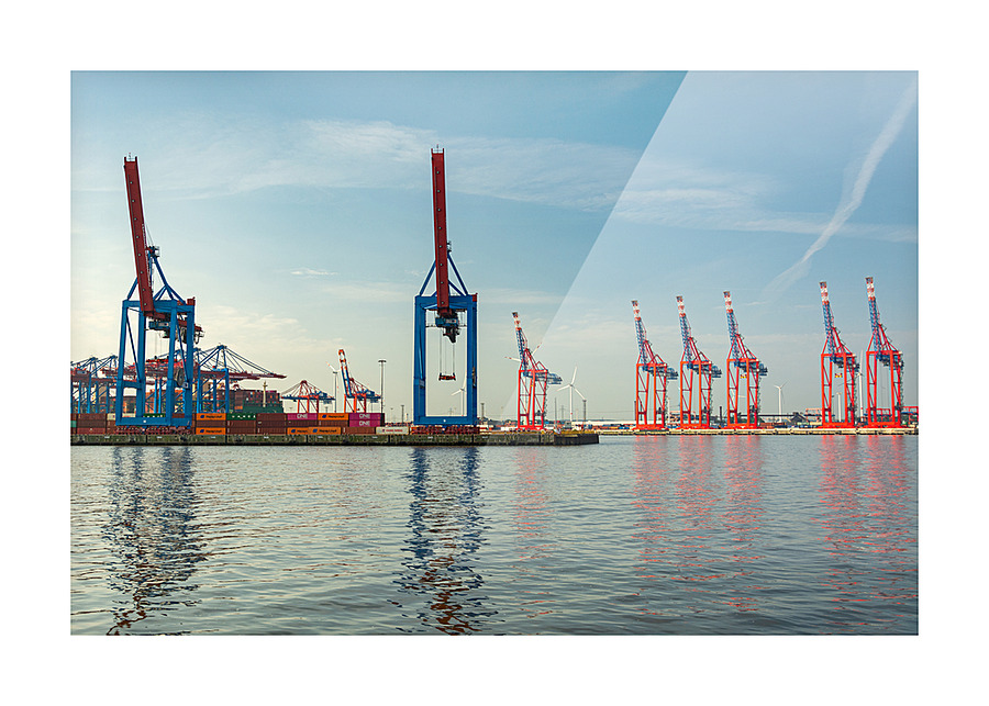Harbor Geometry Picture Frame print