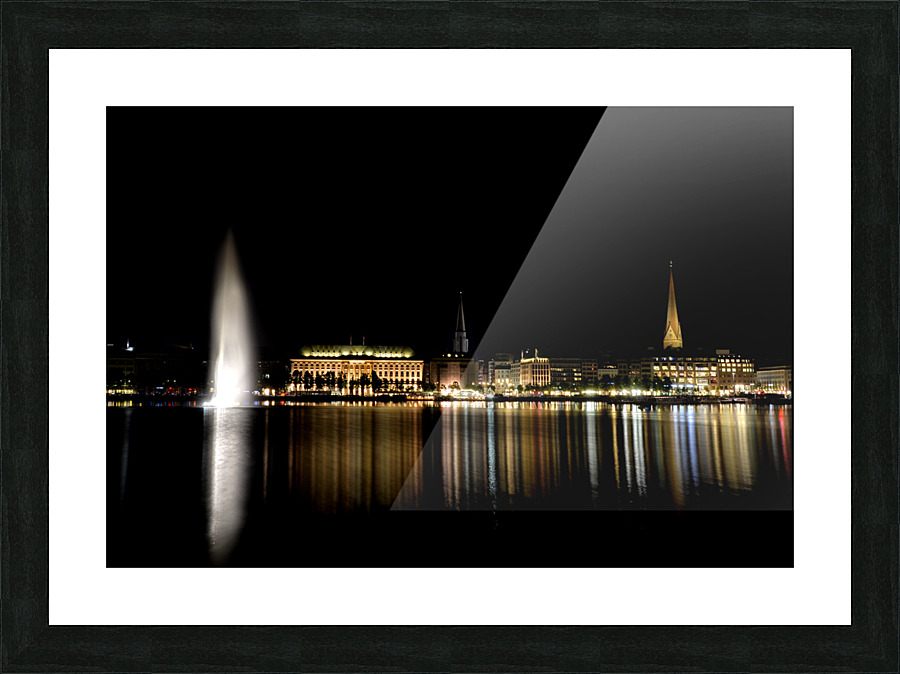 Alster Night Shot Picture Frame print