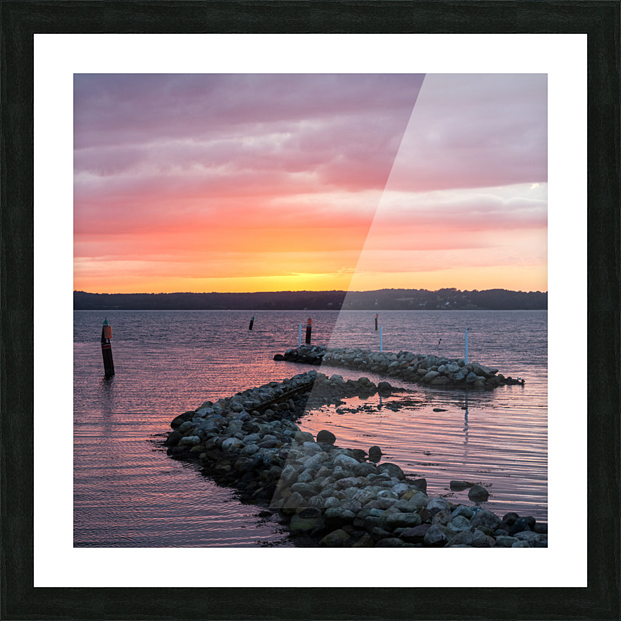 Breakwater Sunset Picture Frame print