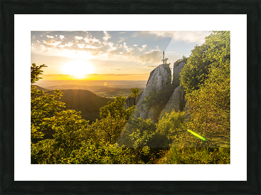 Sunset Mountain View Picture Frame print