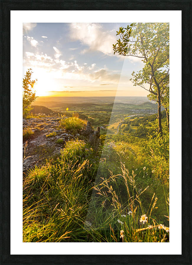 Cliff Ledge Sunset Picture Frame print