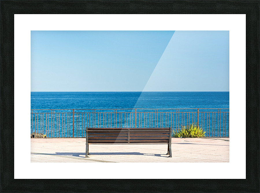 Ocean Bench Picture Frame print