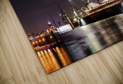 Container Ship at Night caladoart puzzle