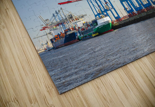 Harbor Cranes in Hamburg caladoart puzzle