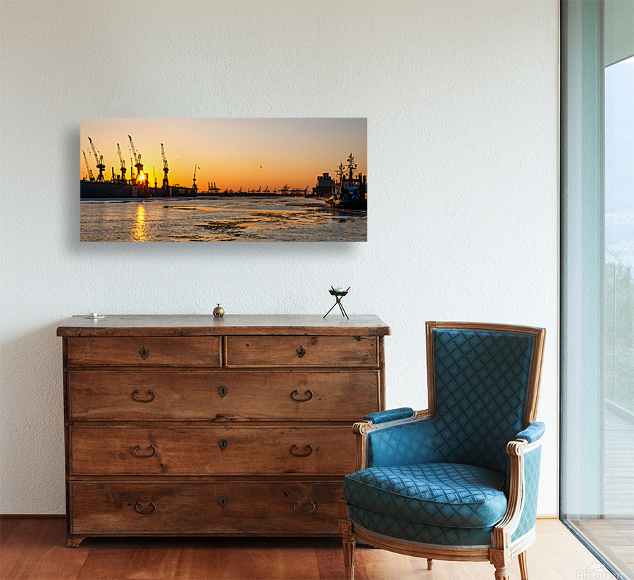 Elbe River Sunset Reproduction