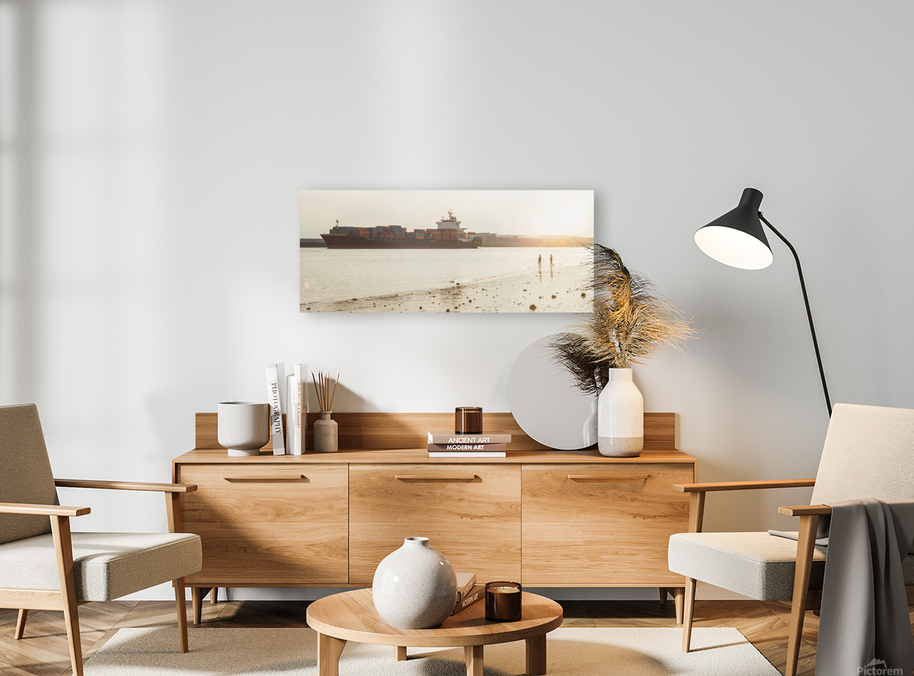 Urban Beach Sunset Reproduction