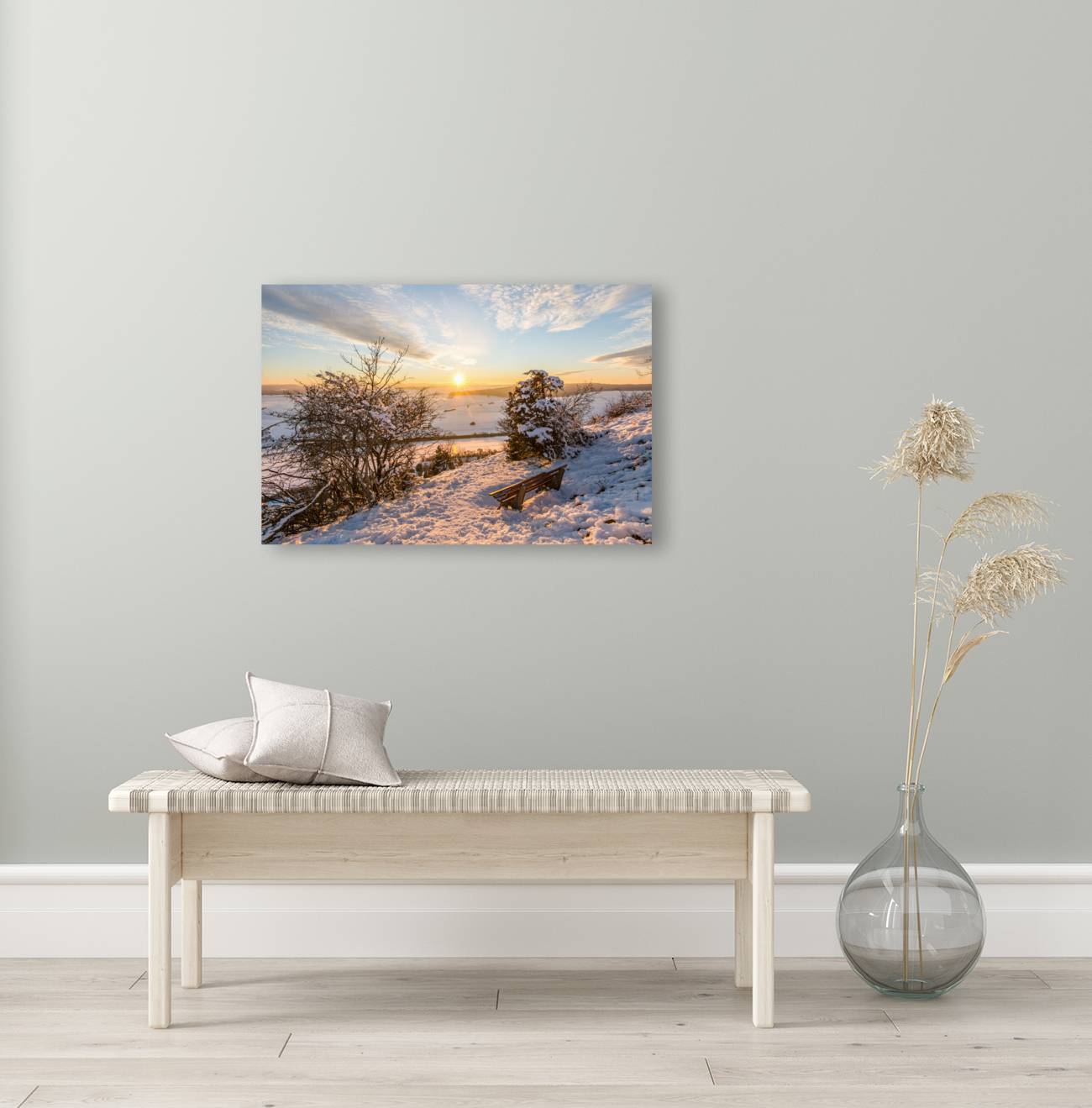 Winter Sunset Reproduction