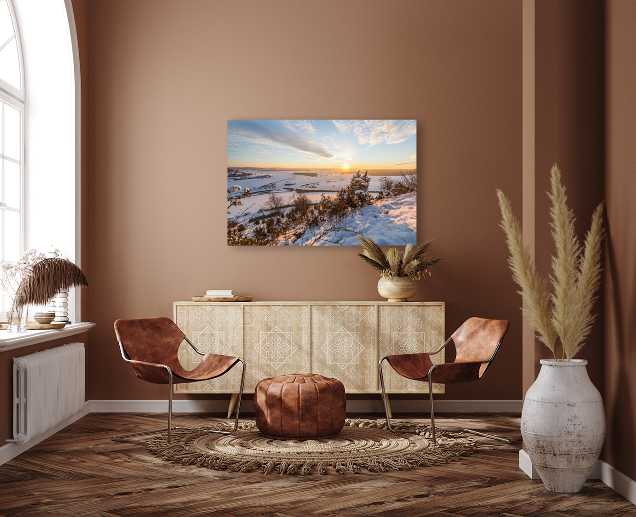 Snowy Winter Landscape Reproduction