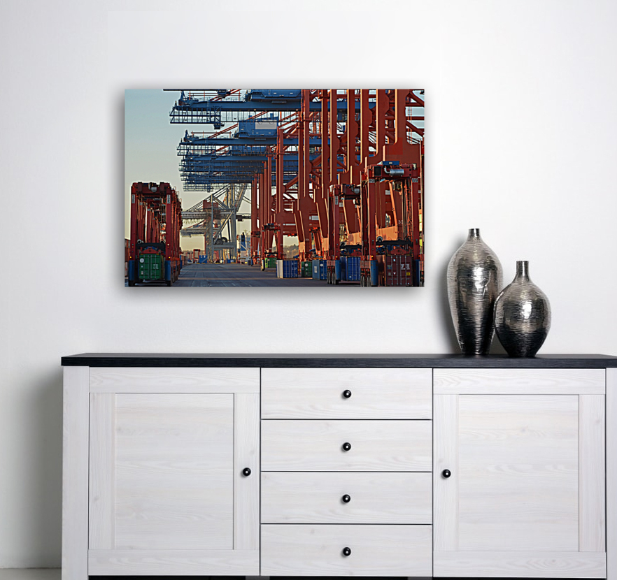 Harbor Cranes Reproduction