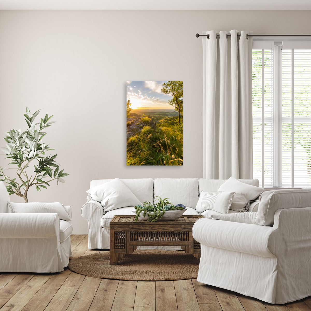Cliff Ledge Sunset Reproduction