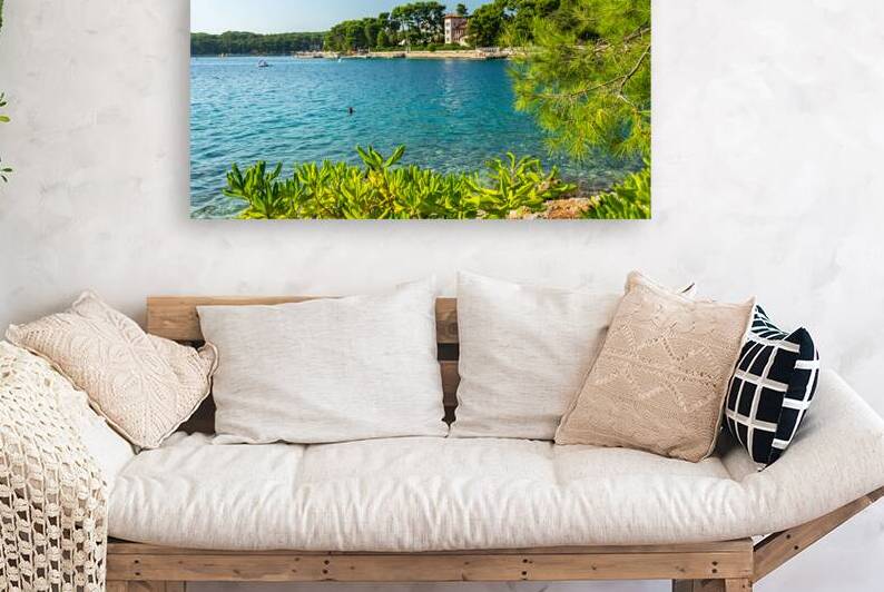 Beautiful view of the Cikat Bay on the island of Losinj in the Adriatic Sea Croatia by caladoart