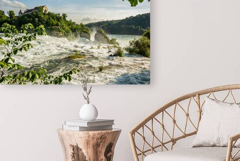 Famous Rhine Falls Rheinfall in Schaffhausen by caladoart