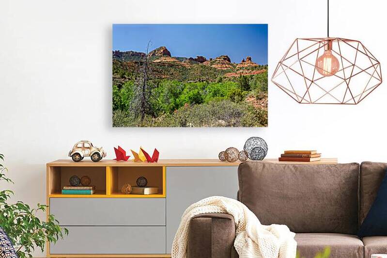 Typical mesas in the desert near Sedona in the United States by caladoart