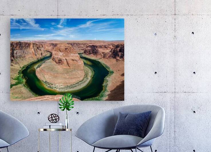Famous Horseshoe Bend of the Colorado River at the beginning of the Grand Canyon in Page by caladoart