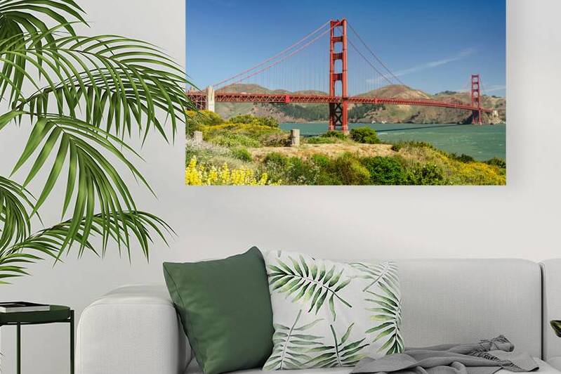 Golden Gate Bridge in San Francisco in spring  by caladoart