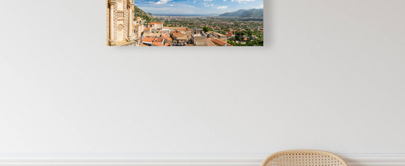 Panoramic view of Palermo on Sicily Italy  by caladoart