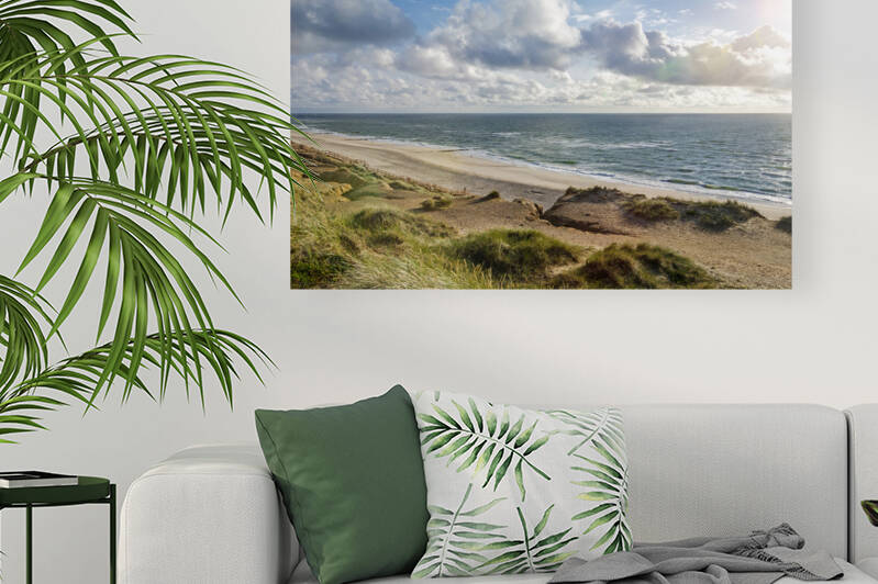 Dune landscape on the island of Sylt in the North Sea by caladoart