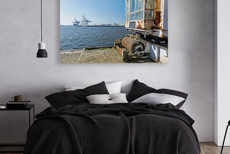 Quay in Hamburg in North Germany by caladoart
