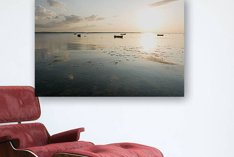 Calm bay at the Baltic Sea in Westerholz at sunrise  by caladoart