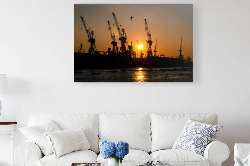 Harbor Silhouette  by caladoart