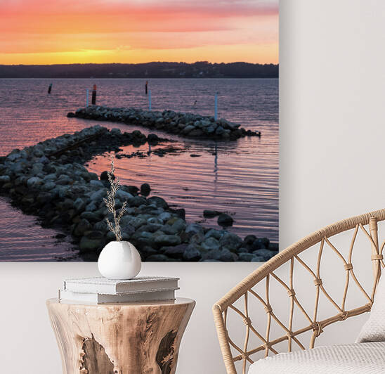Breakwater Sunset by caladoart