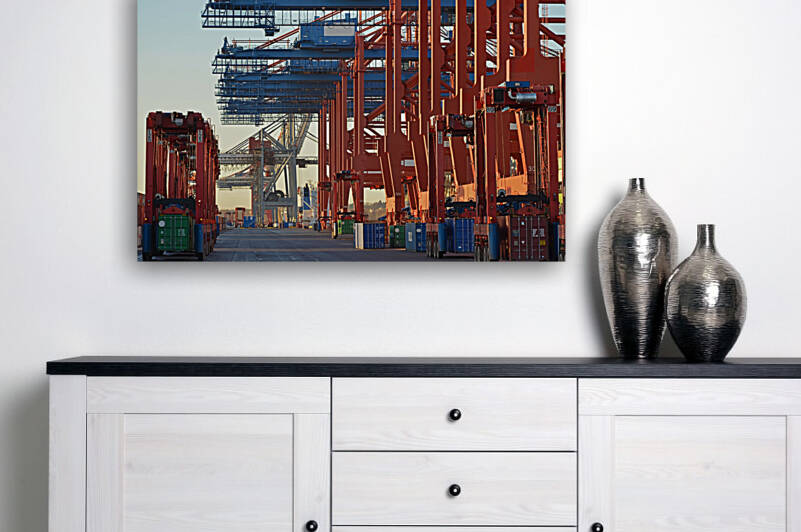 Harbor Cranes by caladoart