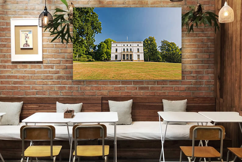 Jenischhaus in a landscaped park Jenischpark in Hamburg by caladoart