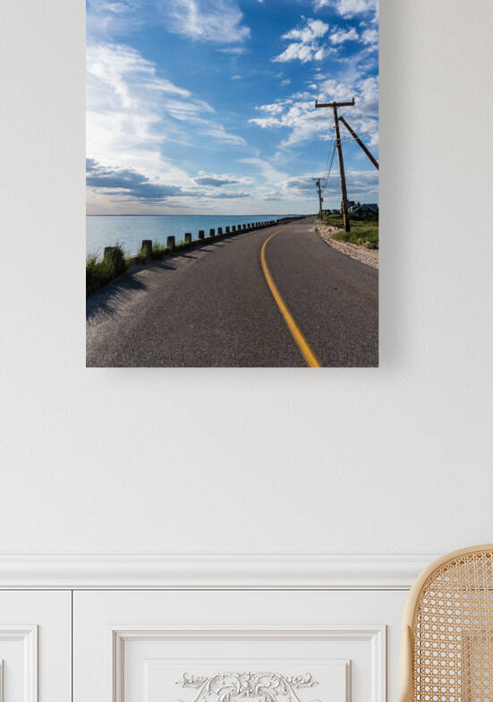 Typical coastal road on Cape Cod USA by caladoart
