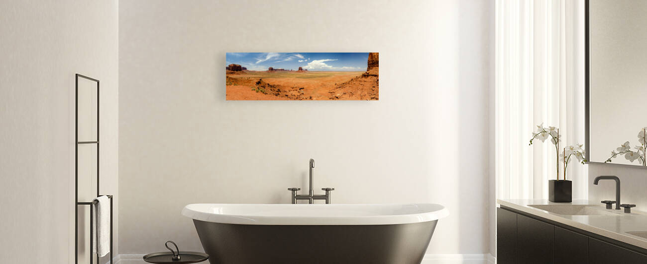 Panorama shot of the Monument Valley USA by caladoart