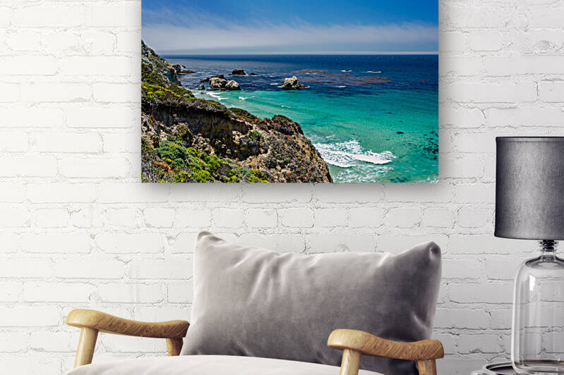 Rocky coastline in Big Sur California USA by caladoart