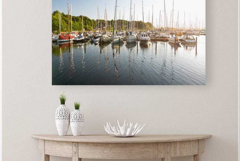 Marina in Fahrensodde at the Baltic Sea  by caladoart