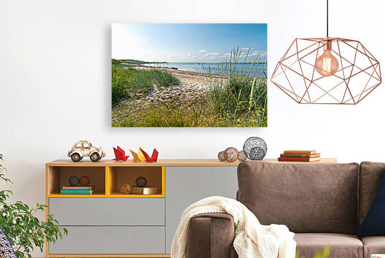 Peaceful beach in Westerholz at the Baltic Sea in North Germany by caladoart