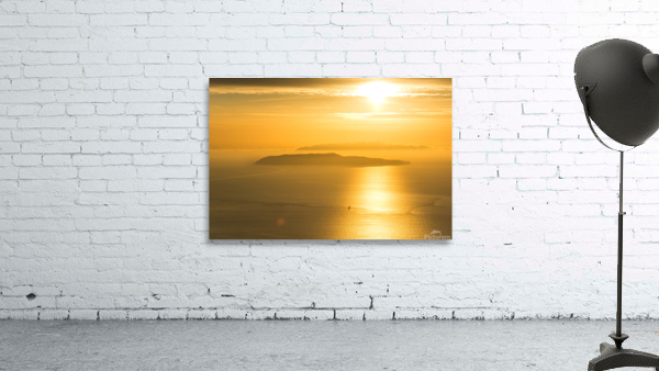 Golden sunset over the island of Levanzo Sicily Italy Wall Preview