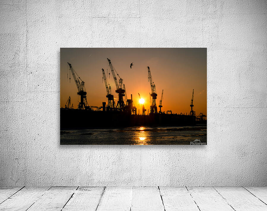 Harbor Silhouette  Wall Preview