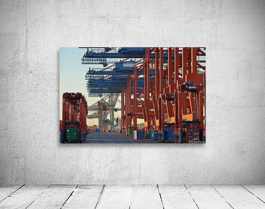 Harbor Cranes Wall Preview
