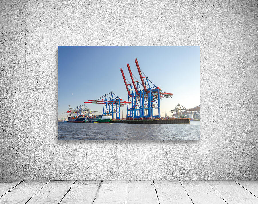 Harbor Cranes in Hamburg Wall Preview