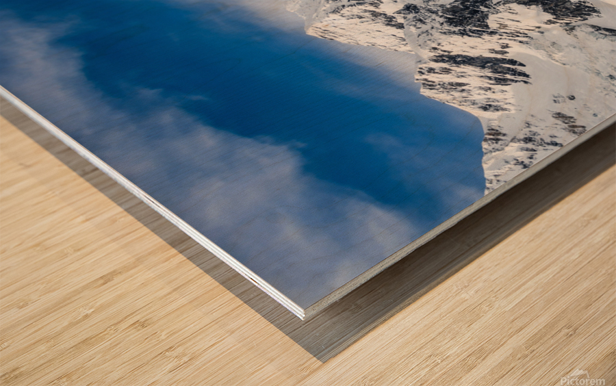 Vertical Glacier Wood print