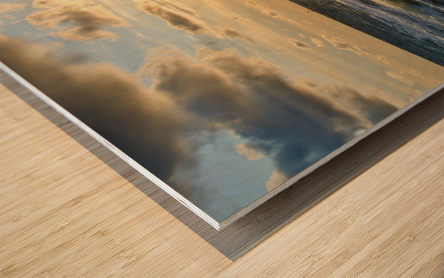 Breakwater Sundown Wood print