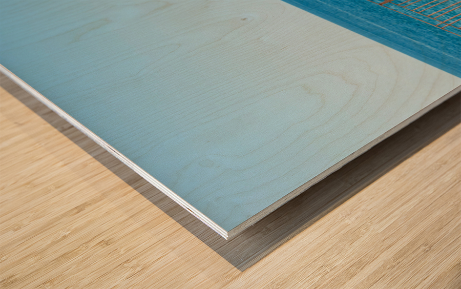 Ocean Bench Wood print